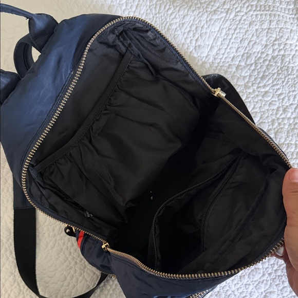 Cynthia Rowley Navy Backpack with Red Stripes - Picture 4 of 9